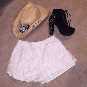 Lacey lace shorts! Dress them up...